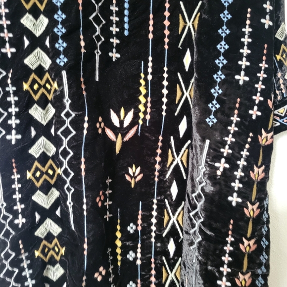 ANTHROPOLOGIE KYLA SEO Crushedd Velvet Embroidered Open Jacket - Picture 6 of 9